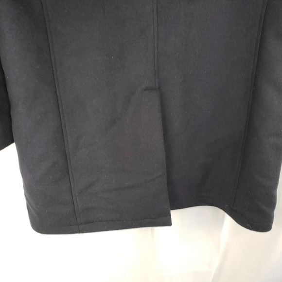 Nordstrom Mens Cashmere & Wool Navy Button Pockets Winter Coat Sz 48R. - Picture 13 of 13